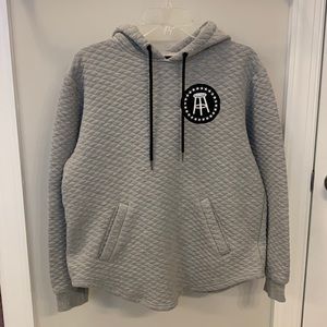 Men’s quilted BARSTOOL SPORTS hoodie with patch elbows